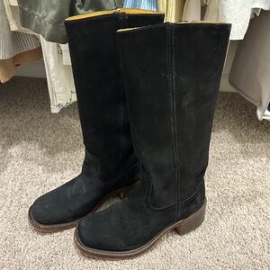 Frye Campus boots black suede